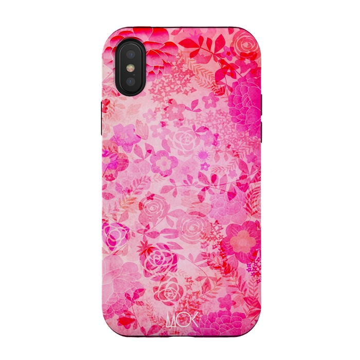 iPhone Xs / X StrongFit Rose Floral by M.O.K.