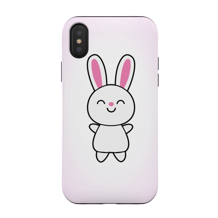 iPhone Xs / X StrongFit Cute Rabbit Bunny by Philipp Rietz