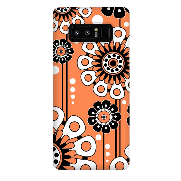 Galaxy Note 8 StrongFit Orange Flowers by Shelly Bremmer