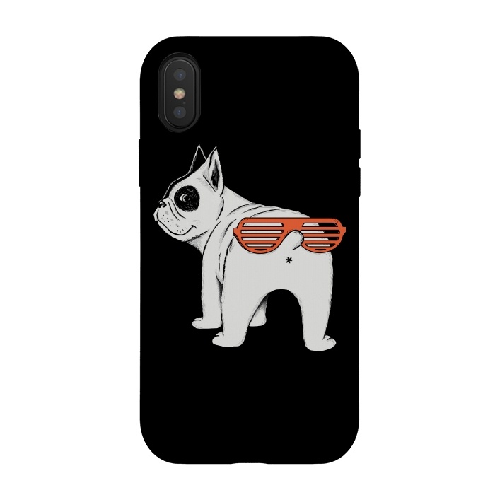 iPhone Xs / X StrongFit Dog second face by Coffee Man