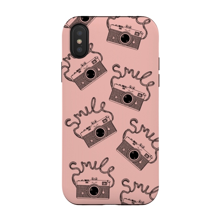 iPhone Xs / X StrongFit Smile pattern rose by Coffee Man