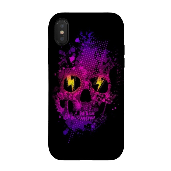 iPhone Xs / X StrongFit Acid Skull by Mitxel Gonzalez
