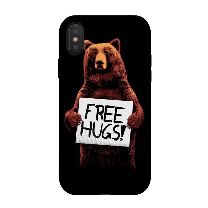 iPhone Xs / X StrongFit Free Hugs by Mitxel Gonzalez