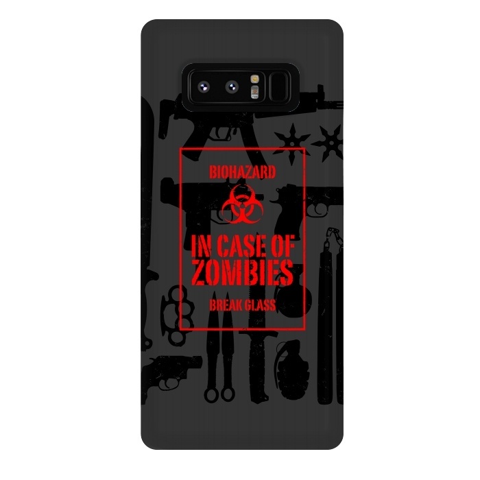 Galaxy Note 8 StrongFit In case of zombies break glass by Mitxel Gonzalez