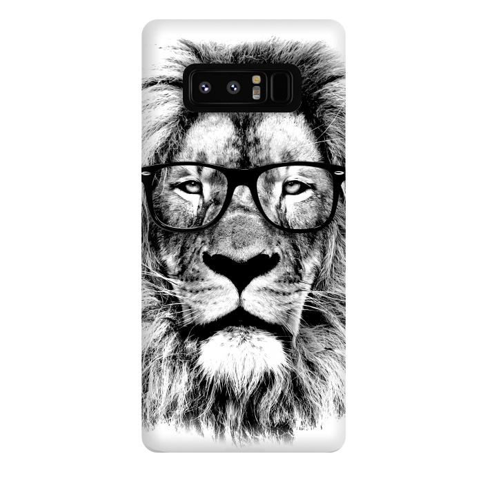 Galaxy Note 8 StrongFit The King Lion of The Library by Mitxel Gonzalez