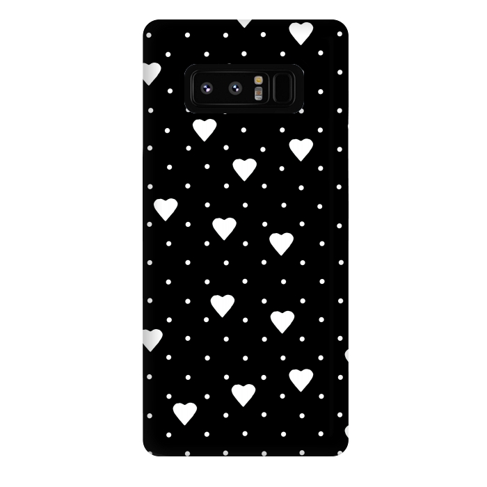 Galaxy Note 8 StrongFit Pin Point Hearts White by Project M