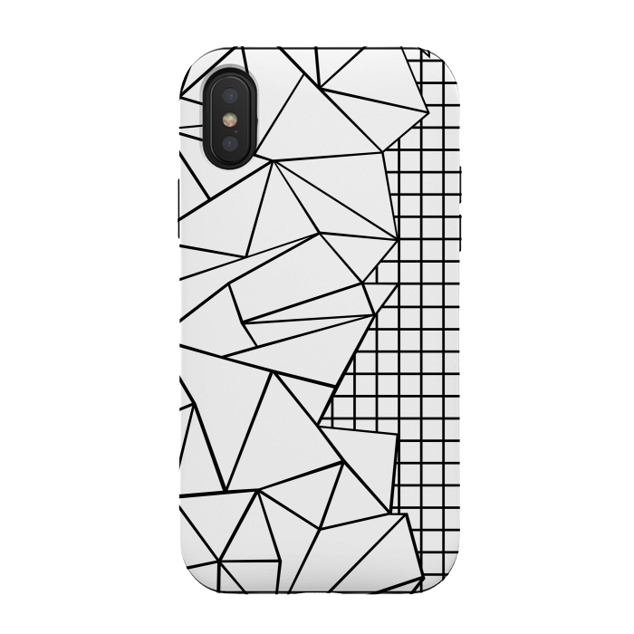 iPhone Xs / X StrongFit AB Side Grid White by Project M