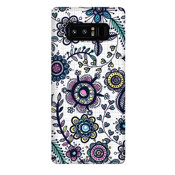 Galaxy Note 8 StrongFit linea floral by Laura Grant