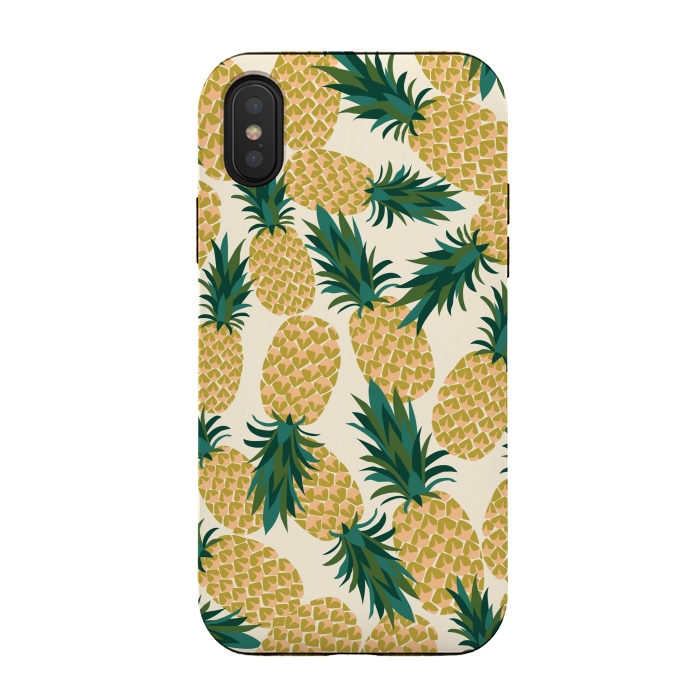 iPhone Xs / X StrongFit Pineapples by Laura Grant