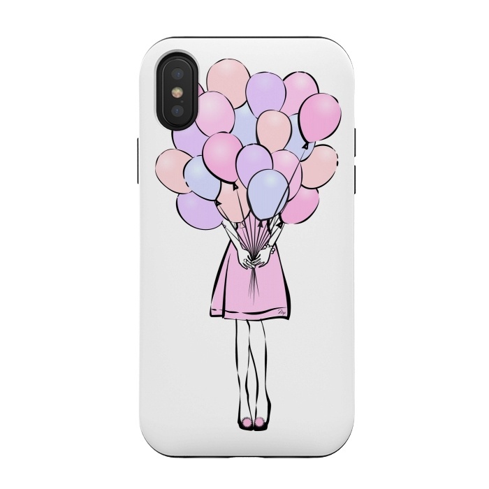 iPhone Xs / X StrongFit Balloon Girl  by Martina