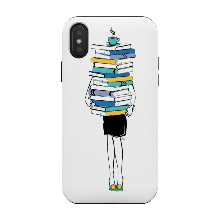 iPhone Xs / X StrongFit Book Worm by Martina