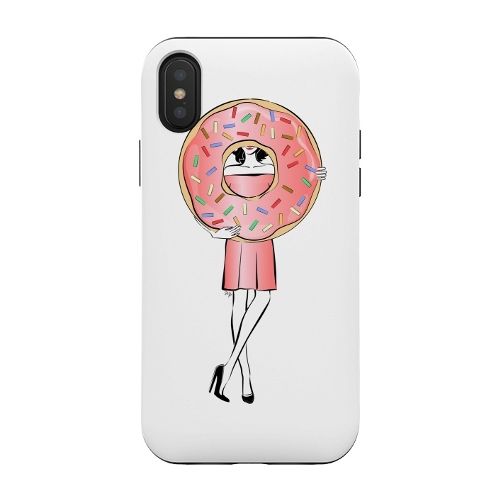 iPhone Xs / X StrongFit Donut Girl by Martina