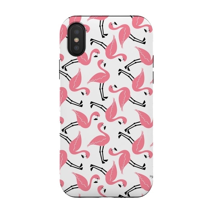 iPhone Xs / X StrongFit Flamingos by Martina