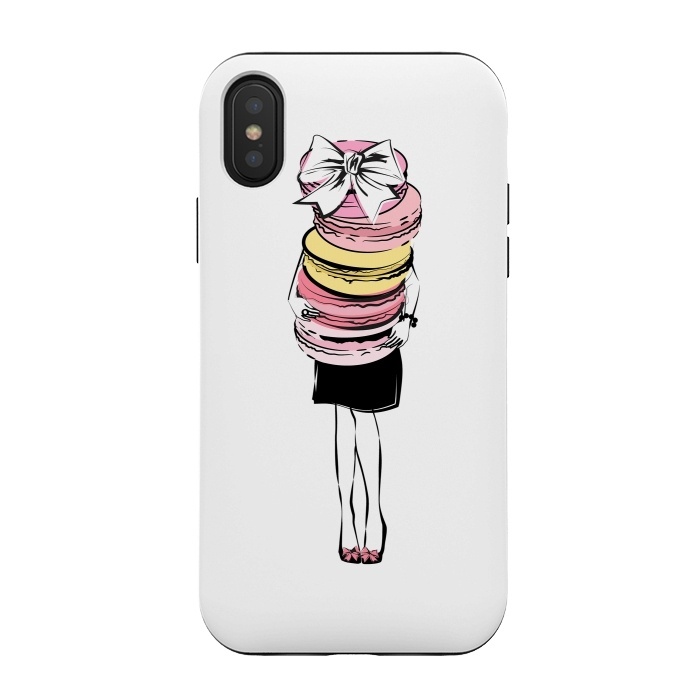 iPhone Xs / X StrongFit I love Macarons by Martina