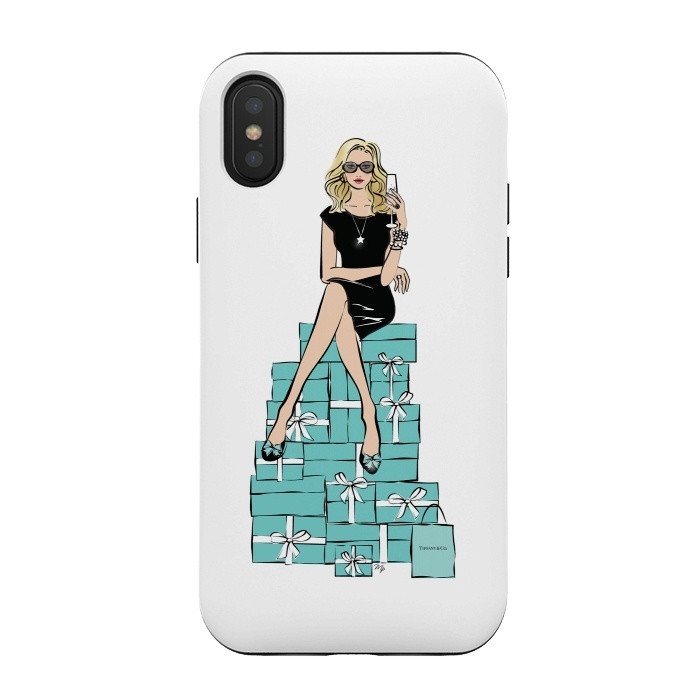 iPhone Xs / X StrongFit Tiffany's Blue Girl by Martina