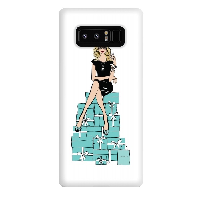 Galaxy Note 8 StrongFit Tiffany's Blue Girl by Martina