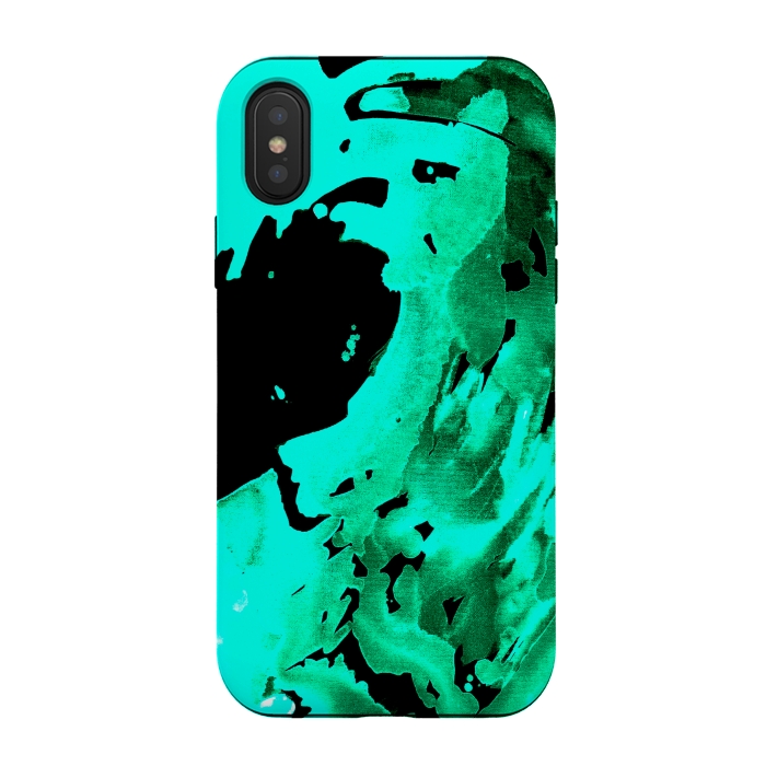 iPhone Xs / X StrongFit Aqua Wave by ANoelleJay