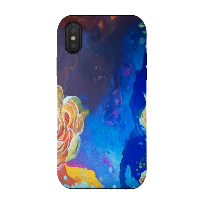 iPhone Xs / X StrongFit Mad Lucy's Golden Roses by ANoelleJay
