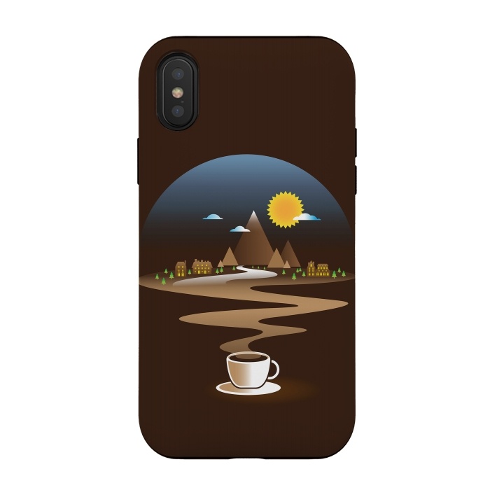 iPhone Xs / X StrongFit Coffee in Town by Steven Toang