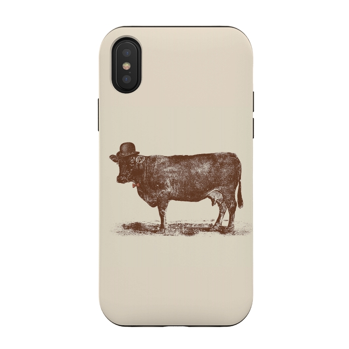 iPhone Xs / X StrongFit Cow Cow Nut by Florent Bodart