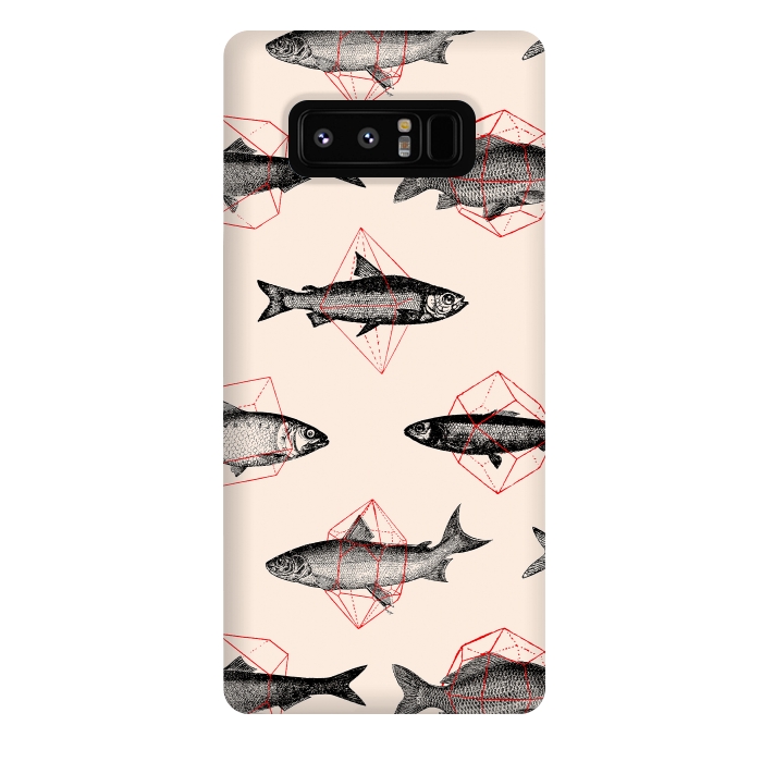 Galaxy Note 8 StrongFit Fishes in Geometrics I by Florent Bodart