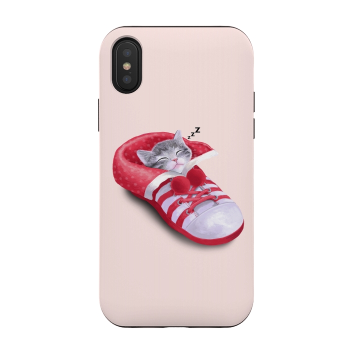 iPhone Xs / X StrongFit Cat in The Shoe by Tummeow