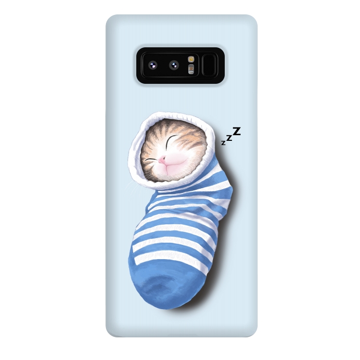 Galaxy Note 8 StrongFit Cat in The Sock by Tummeow