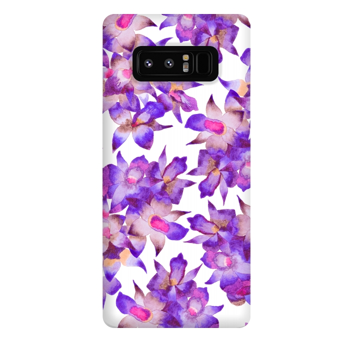 Galaxy Note 8 StrongFit Vintage Floral Violet by Amaya Brydon