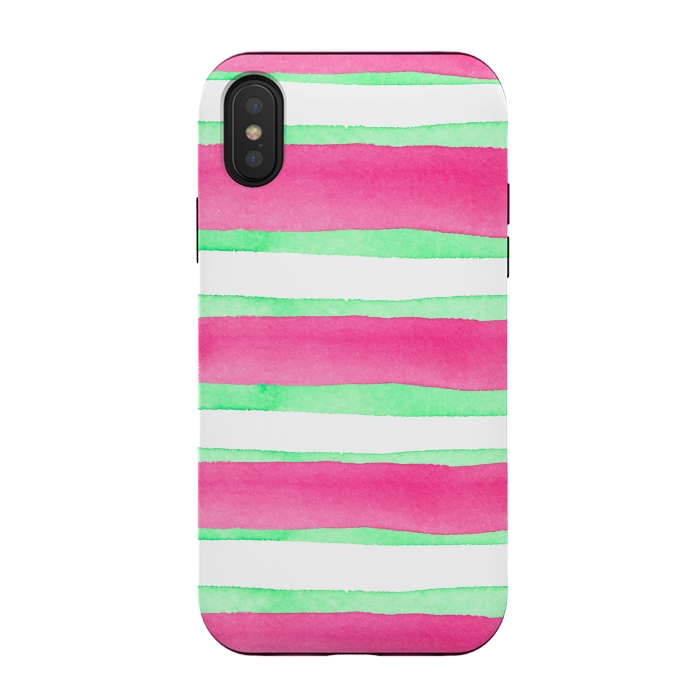 iPhone Xs / X StrongFit Peppermint Candy by Amaya Brydon