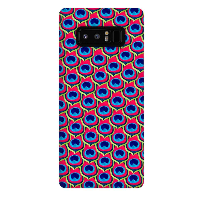 Galaxy Note 8 StrongFit Retro Peacock by Amaya Brydon