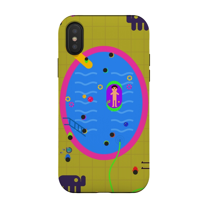 iPhone Xs / X StrongFit Swamming pool by Parag K