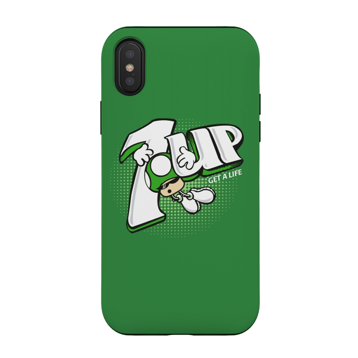 iPhone Xs / X StrongFit 1UP Get a Life by Samiel Art