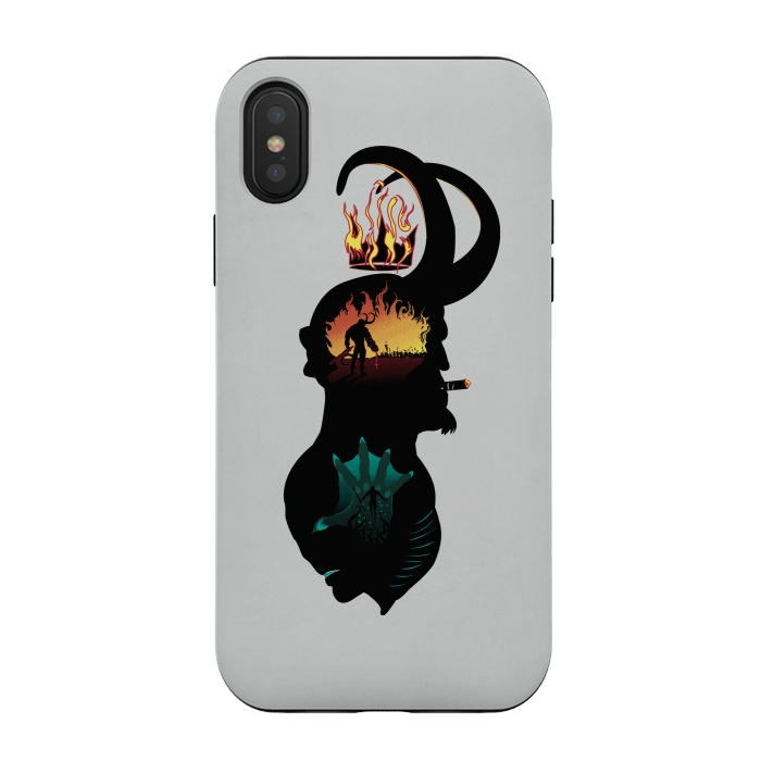 iPhone Xs / X StrongFit Paranormal Agents by Samiel Art