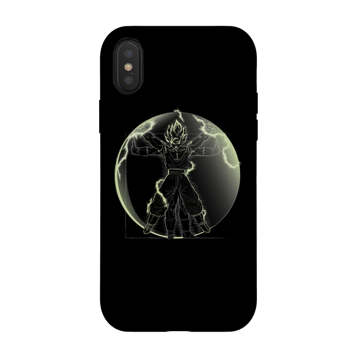 iPhone Xs / X StrongFit Vitruvian Saiyan Goku by Samiel Art