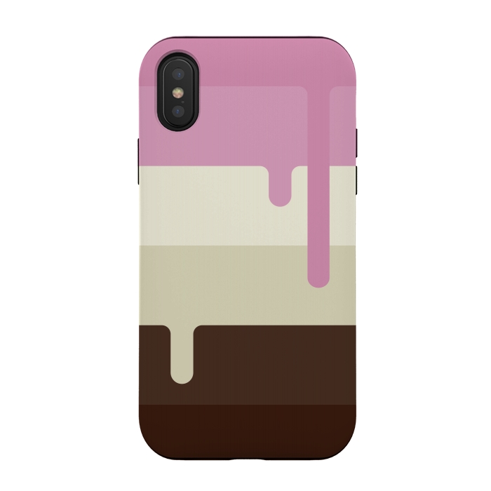 iPhone Xs / X StrongFit Neapolitan Ice Cream by Dellán