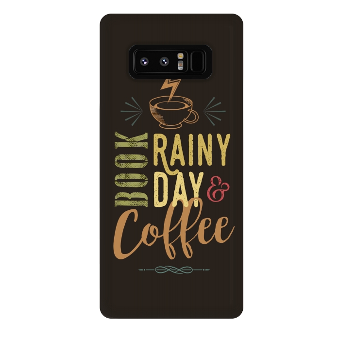 Galaxy Note 8 StrongFit Book, Rainy Day & Coffee (a master blend) by Dellán