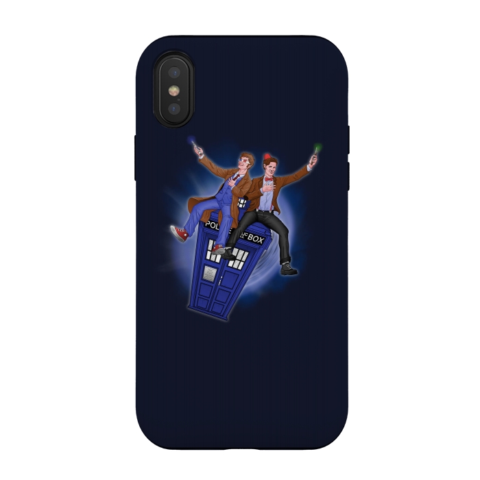 iPhone Xs / X StrongFit THE DOCTOR'S TIMEY-WIMEY ADVENTURE by SKULLPY