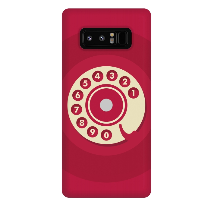 Galaxy Note 8 StrongFit Vintage Red Telephone by Dellán