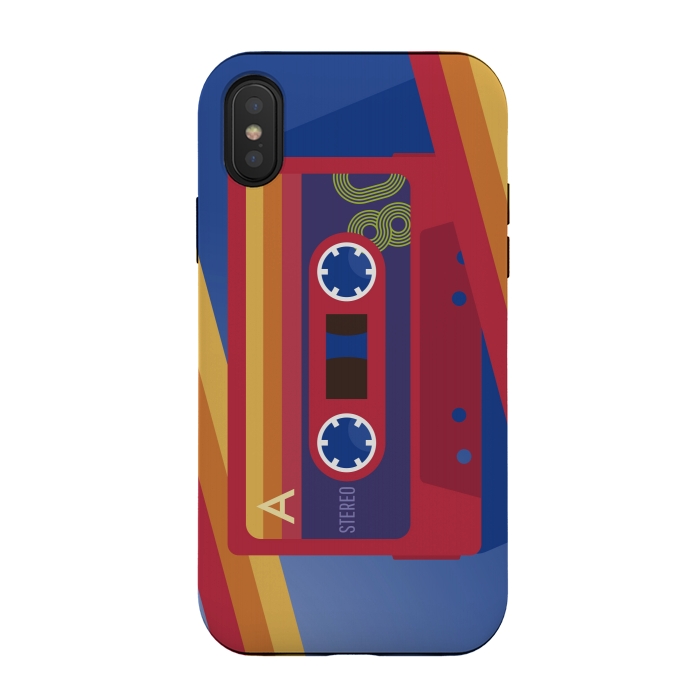 iPhone Xs / X StrongFit Vintage Music 80's Style by Dellán