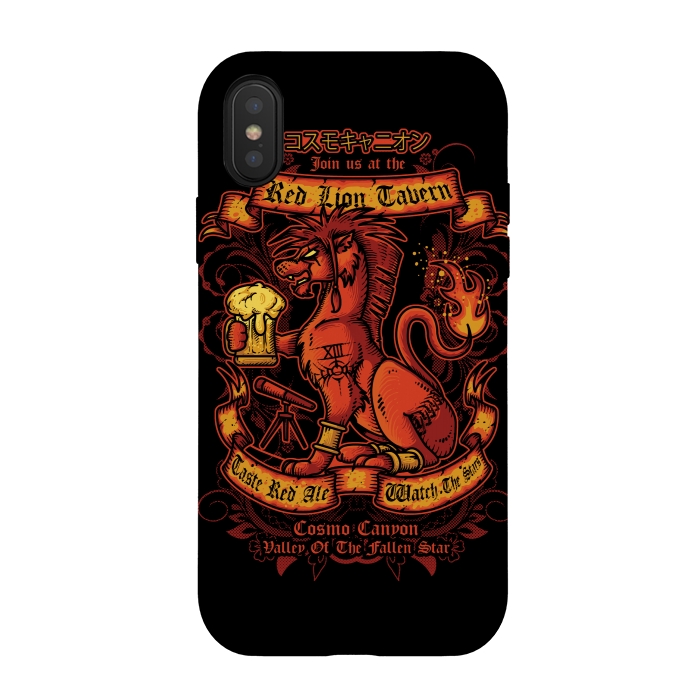 iPhone Xs / X StrongFit Red Lion Tavern by Q-Artwork