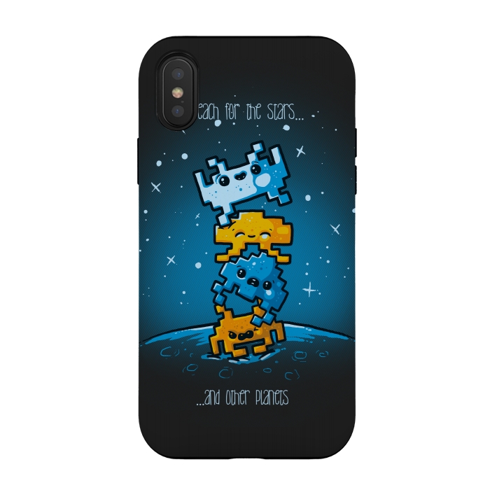 iPhone Xs / X StrongFit Cute Invaders by Q-Artwork