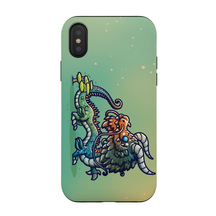 iPhone Xs / X StrongFit Cute Chinese Dragon by Q-Artwork