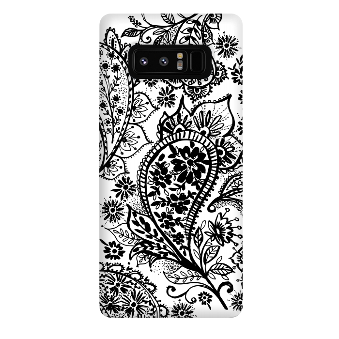 Galaxy Note 8 StrongFit Ink paisley by Laura Grant