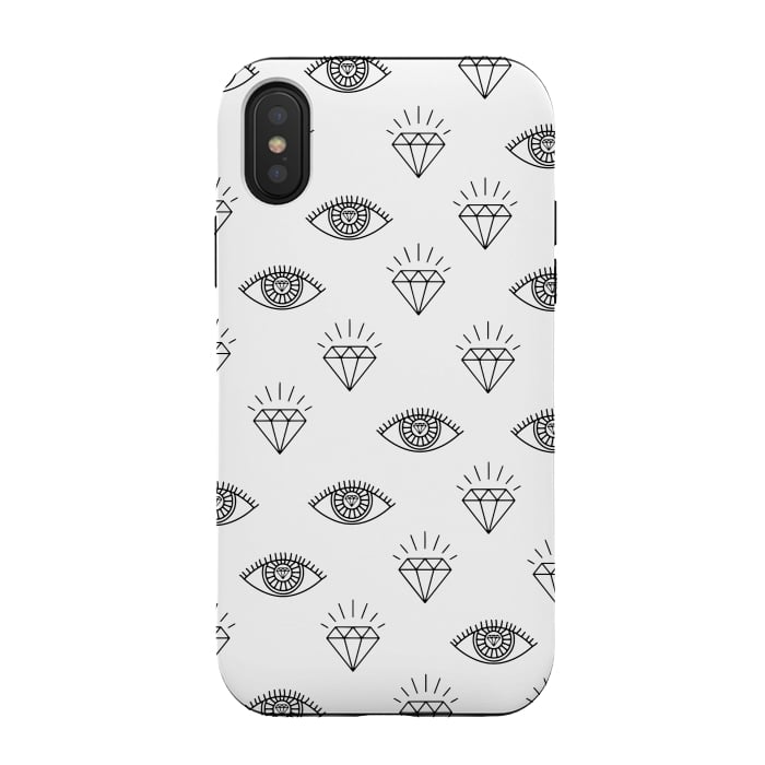 iPhone Xs / X StrongFit Diamond Eyes by Uma Prabhakar Gokhale