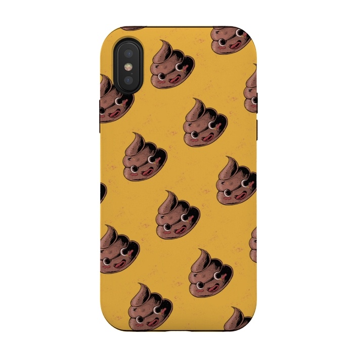 iPhone Xs / X StrongFit Kawaii Poop by Ilustrata