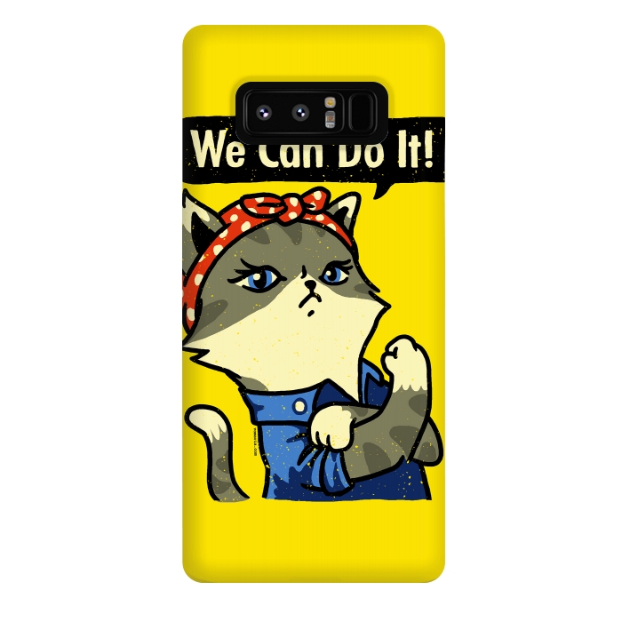 Galaxy Note 8 StrongFit We Can Do It! Purrrsist! by Vó Maria