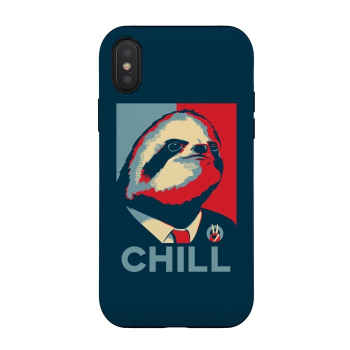 iPhone Xs / X StrongFit Sloth For President by Grant Stephen Shepley