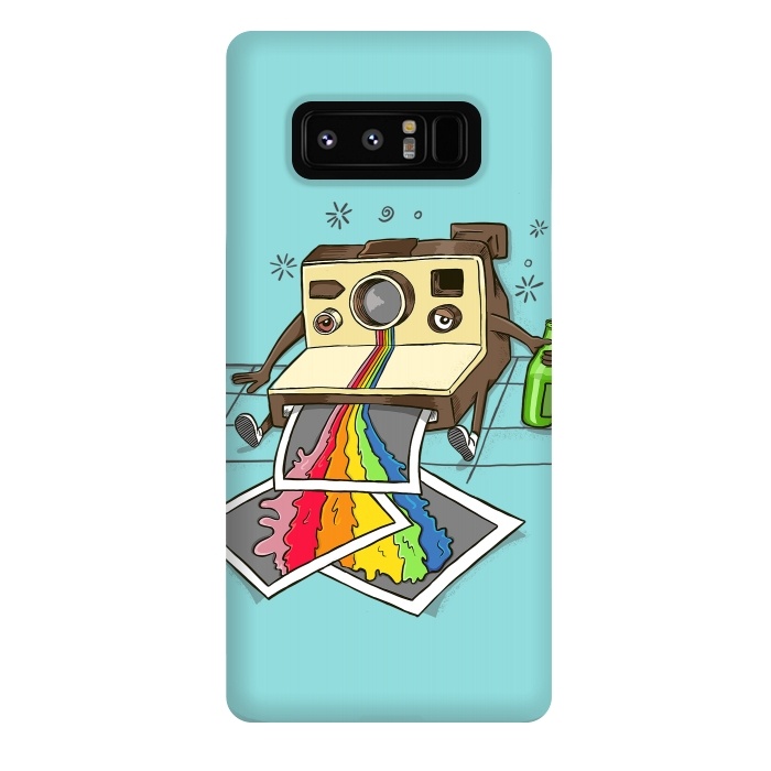 Galaxy Note 8 StrongFit DRUNK CAMERA GREEN by Coffee Man
