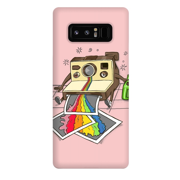 Galaxy Note 8 StrongFit DRUNK CAMERA ROSE by Coffee Man