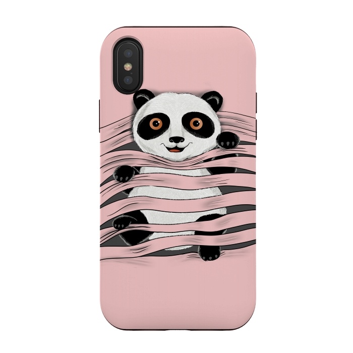 iPhone Xs / X StrongFit Little Panda by Coffee Man
